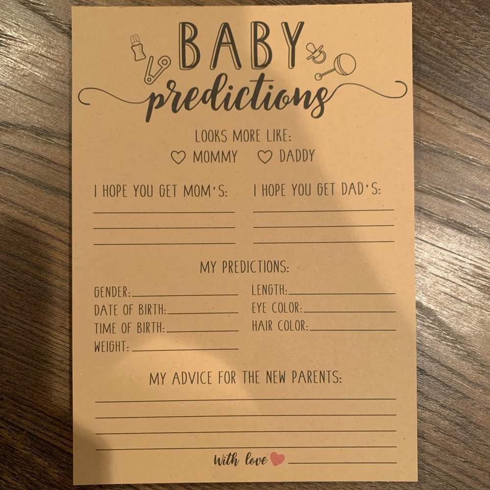 Baby shower games